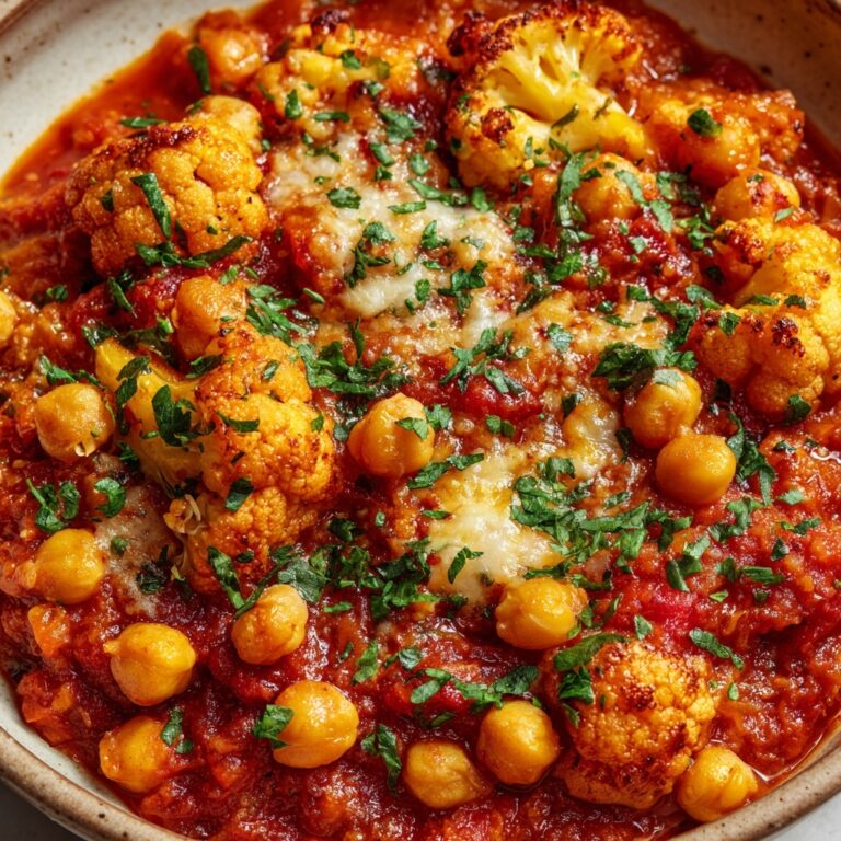 Creamy Tomato Chickpea and Cauliflower Masala Recipe