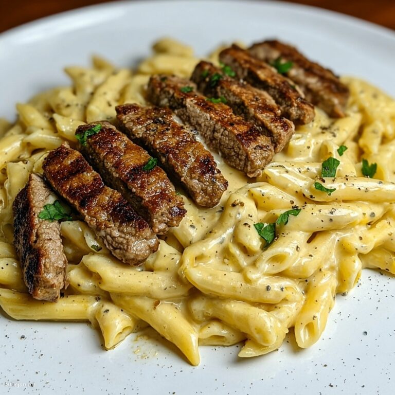 Irresistibly Indulgent Cheesy Cajun Steak Pasta with Garlic Parmesan Sauce Recipe