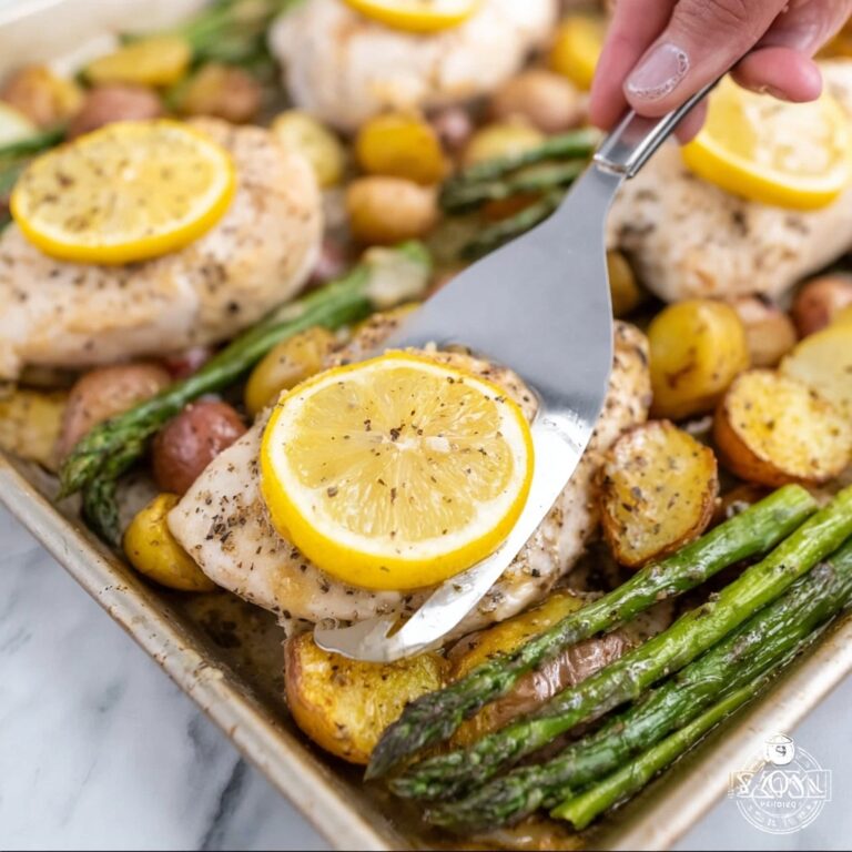Sheet Pan Lemon Chicken with Asparagus and Potatoes Recipe