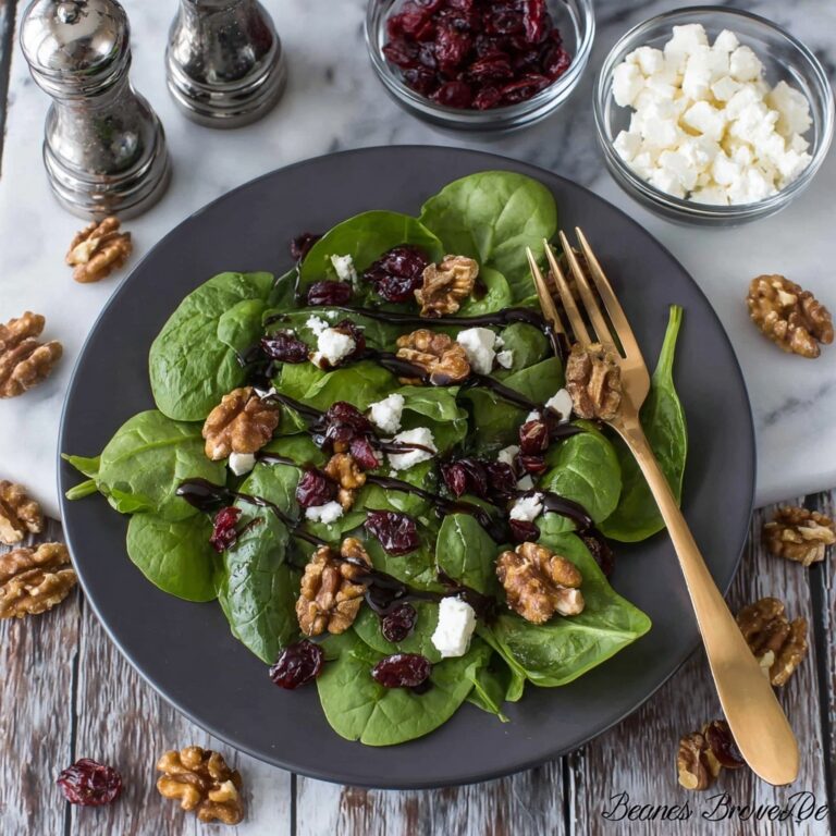 Spinach Salad with Homemade Balsamic Vinaigrette Recipe