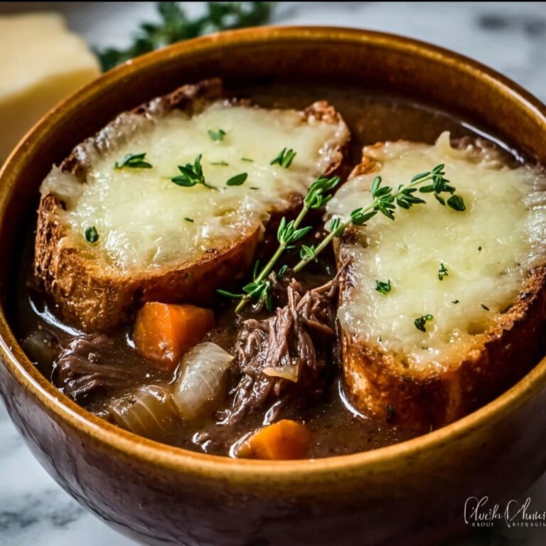 French Onion Short Rib Soup with Gruyère Toast Recipe