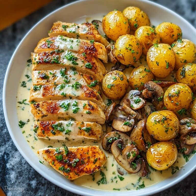 Indulgent Chestnut Garlic Greek Chicken Alfredo Recipe