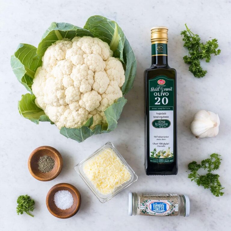 Whole Roasted Cauliflower with Garlic, Herbs, and Parmesan Recipe