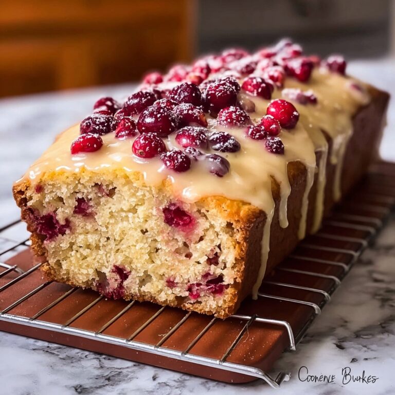 Cranberry Orange Bread with Glaze Recipe
