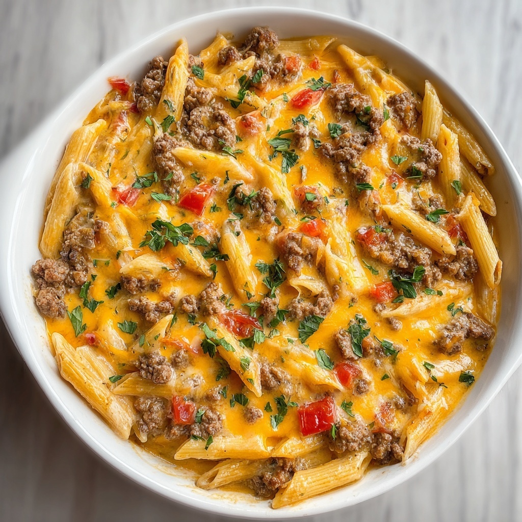 Creamy Rotel Pasta with Ground Beef Recipe - Recipe Image