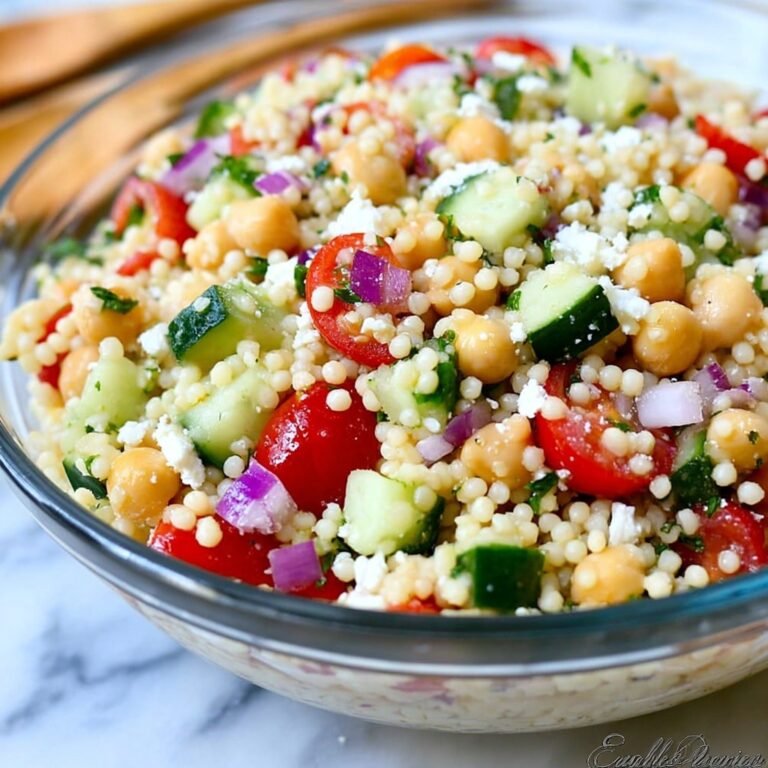 Mediterranean Couscous Salad with Feta & Tomatoes Recipe