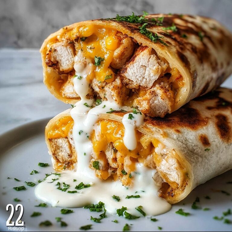 Cheesy Chicken Garlic Wraps Recipe