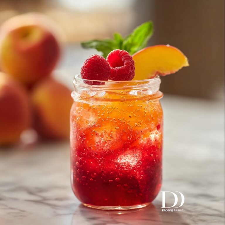 Bellini Peach Raspberry Iced Tea Recipe